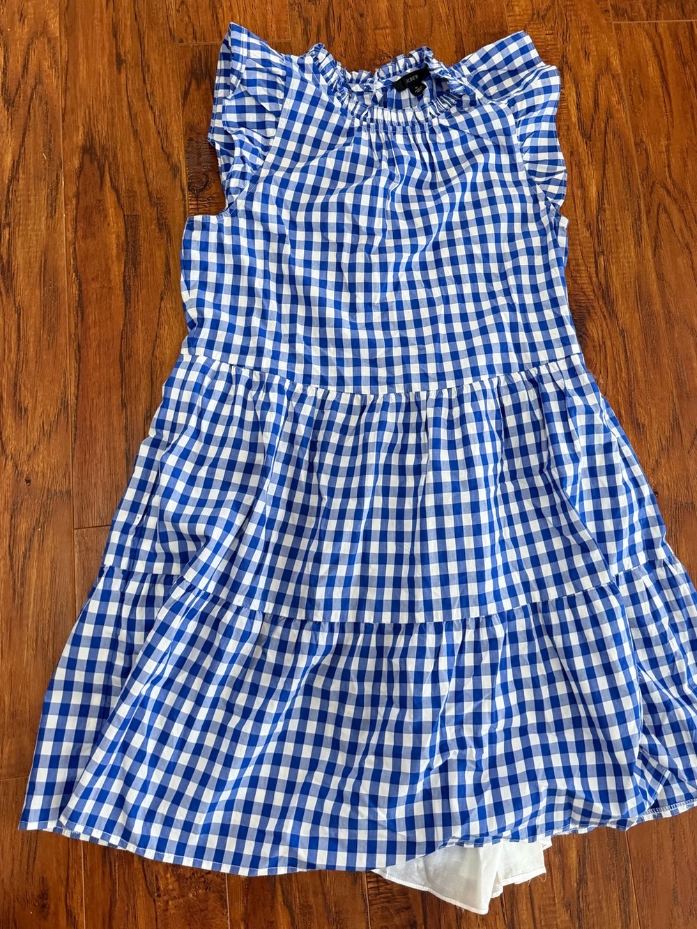 J. Crew Blue and White Gingham Dress